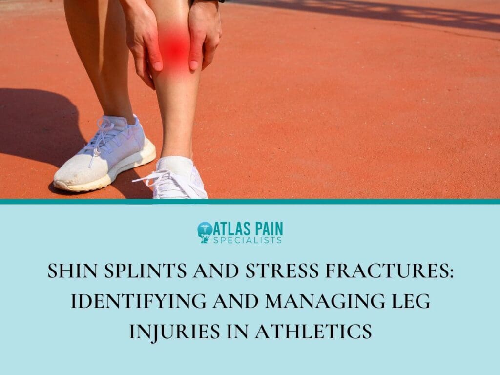 Shin Splints and Stress Fractures: Identifying and Managing Leg Injuries in Athletics|infographic illustration on identifying the causes of shin splints|infographic illustration on common symptoms of shin splints|infographic illustration on preventing shin splints and stress fracture in athletes