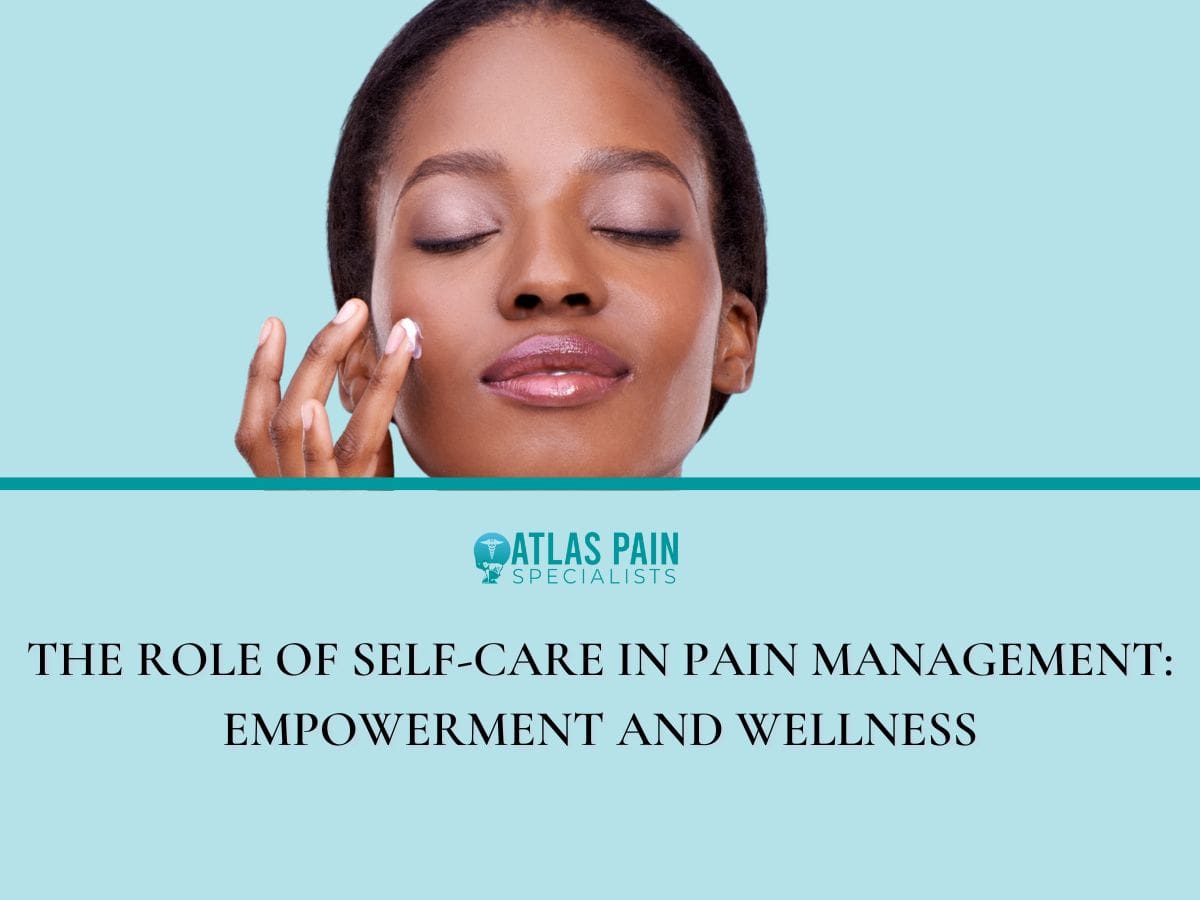 The Role of Self-Care in Pain Management: Empowerment and Wellness|infographic illustration on pain and its impact|infographic illustration on the empowerment aspect of self - care|||