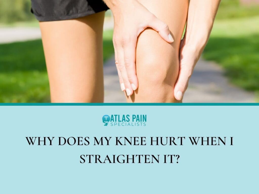 Why Does My Knee Hurt When I Straighten It?|infographic illustration on knee pain emergency symptoms