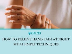 How To Relieve Hand Pain at Night with Simple Techniques|demonstration of people with good Posture during every day activities on a computer|aerson using an Ergonomic Mouse|person drinking water|an anti-Inflammatory meal plan on a table|Infographic illustration on Effective Nighttime Remedies for Hand Pain Relief